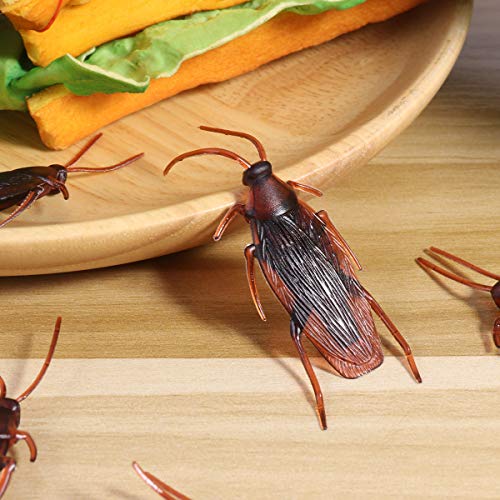 BESTOYARD Los Insectos Falsos de la cucaracha de la Novedad de la Broma de la cucaracha 100pcs parecen Reales para Halloween