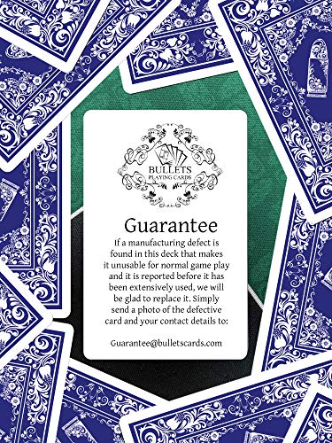 Bullets Playing Cards two decks of waterproof designer poker cards in deluxe 100% plastic with jumbo index – professional premium playing cards for Texas Holdem Poker