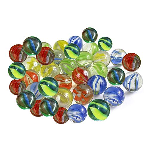 Canicas de cristal, Glasmurmeln, marmoles de cristal, vidrio modelado colorido perlas bolas de cristal para niños (Ojo de gato de mármol, 200 piezas)