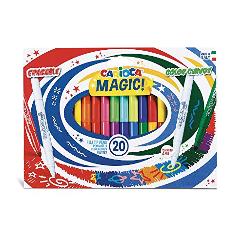 CARIOCA MAGIC MARKERS | 41369 - Caja de Rotuladores con Tinta Mágica Cambia Color, Colores Surtidos 20 Unidades