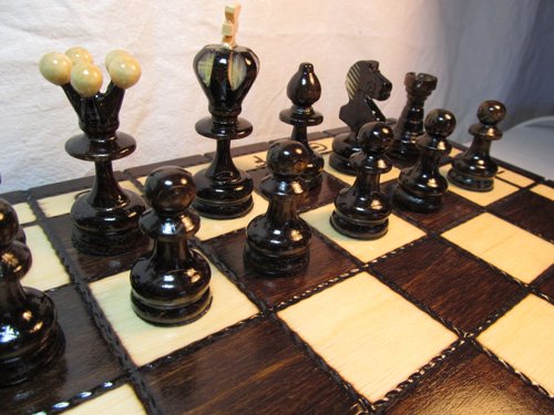 ChessEbook PEARL 34 - Ajedrez de Madera, Tablero de 34 x 34 cm