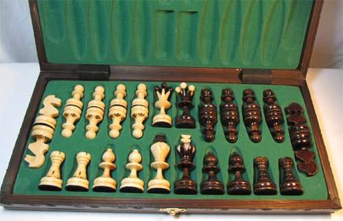 ChessEbook PEARL 34 - Ajedrez de Madera, Tablero de 34 x 34 cm