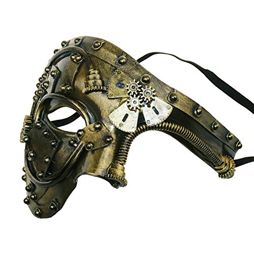 Coddsmz Máscara de Disfraces Steampunk Phantom of The Opera Máscara de Fiesta Veneciana mecánica
