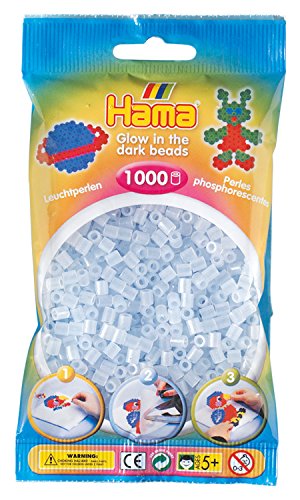 DAN Import 207-57 Hama - Cuentas de Color Azul Que Brillan en la Oscuridad