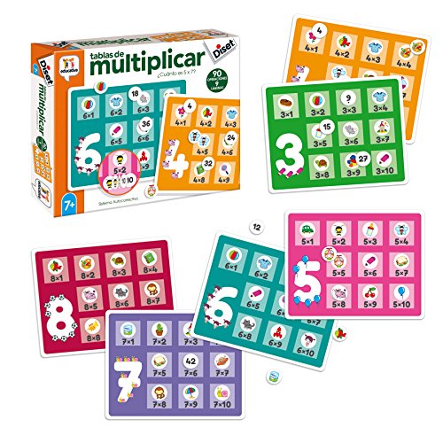 Diset- Juguete educativos Tablas De Multiplicar, Multicolor (68957)