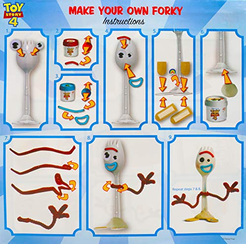 Disney Toy Story 4 Haz Tu Propio Estilo con Escena | Juego De Manualidades con 3 Tipos De Plastilina, Modelo De Tenedor Y Accesorios | Actividades De Forky para Niños | Juguete Creativo