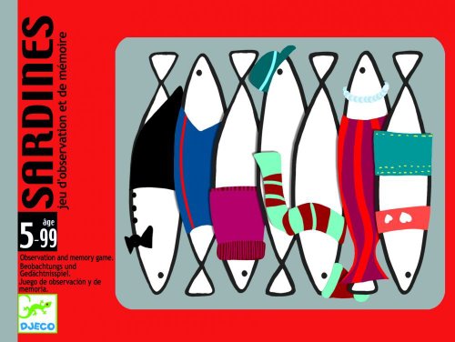 DJECO- Juegos de cartasJuegos de cartasDJECOCartas Sardines, Multicolor (36)