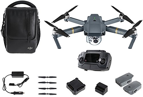 DJI Mavic Pro Fly More Combo - Dron cuadricóptero (4 k/30 fps, 12mpx, 65 km/h, 27 minutos, + 8 accesorios) color negro