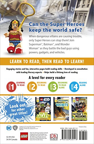 DK Readers L2: Lego(r) DC Comics Super Heroes: Amazing Battles!: It's Time to Beat the Bad Guys! (Lego Dc Comics Super Heroes: Dk Readers)