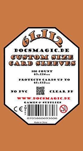 docsmagic.de 100 French Tarot Board Game Sleeves - 61 x 112 - 63 x 114