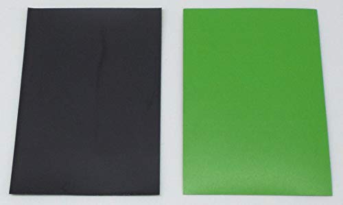 docsmagic.de 200 Premium Bi-Color Card Sleeves Mat Light Green / Black Standard Size 66 x 91 Fundas Verde Claro Negra
