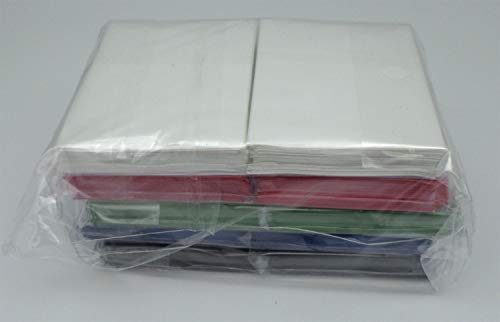 docsmagic.de 5 x 100 Mat Card Sleeves Standard Size 66 x 91 - Black Blue Green Red White - Pochettes - PKM - MTG