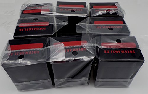 docsmagic.de 8 x Deck Box Black + Card Divider - Caja Negra - PKM - YGO - MTG