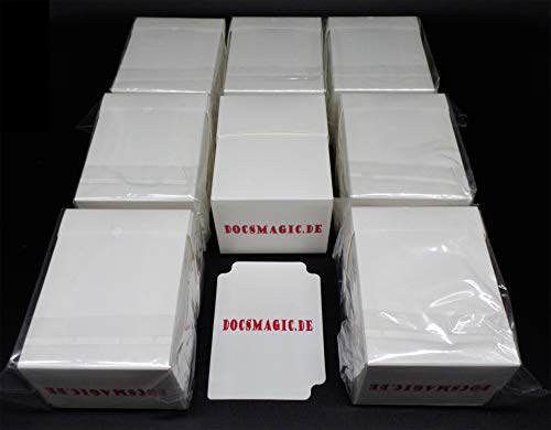 docsmagic.de 8 x Deck Box Full White + Card Divider - Caja Blanco - PKM YGO MTG