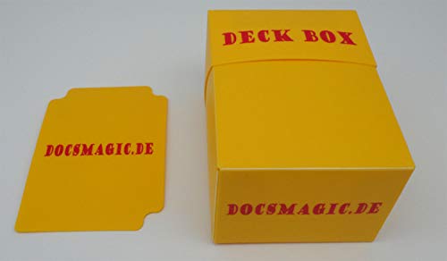 docsmagic.de 8 x Deck Box Yellow + Card Divider - Caja Amarillo - PKM - YGO - MTG