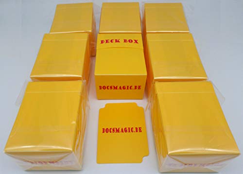 docsmagic.de 8 x Deck Box Yellow + Card Divider - Caja Amarillo - PKM - YGO - MTG