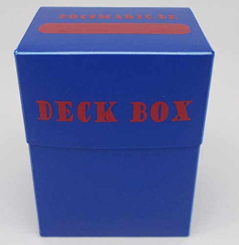 docsmagic.de Deck Box + 100 Double Mat Blue Sleeves Standard - Caja & Fundas Azul - PKM - MTG