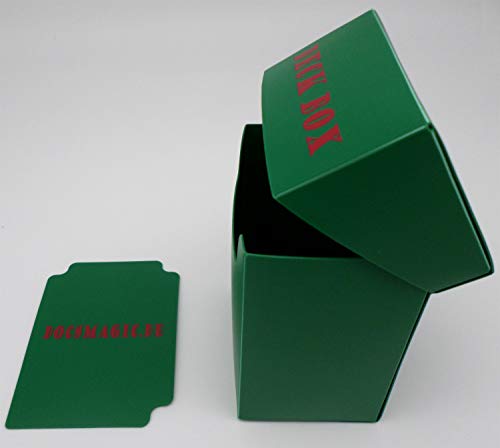 docsmagic.de Deck Box + 60 Double Mat Green Sleeves Small Size - Mini Caja & Fundas Verde - YGO