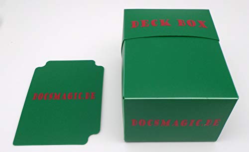 docsmagic.de Deck Box + 60 Double Mat Green Sleeves Small Size - Mini Caja & Fundas Verde - YGO