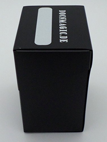 docsmagic.de Deck Box + 60 Mat Black Sleeves Small Size - Caja & Fundas Negra - YGO