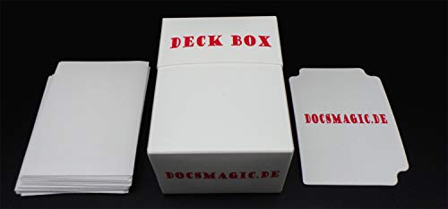 docsmagic.de Deck Box + 60 Mat White Sleeves Small Size - Mini Caja & Fundas Blanco - YGO
