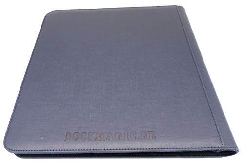 docsmagic.de Premium Pro-Player 12-Pocket Playset Zip-Album Dark Blue - 480 Card Binder - MTG - PKM - YGO - Cremallera Azul Oscuro