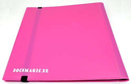 docsmagic.de Pro-Player 12-Pocket Playset Album Pink - 480 Card Binder - MTG - PKM - YGO - Álbum para Tarjetas Rosa