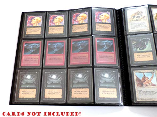 Docsmagic.de Pro-Player 24-Pocket Playset Album Black - 480 Card Binder - Álbum para tarjetas- Magic: The Gathering - Pokemon - Yu-Gi-Oh! - Negra