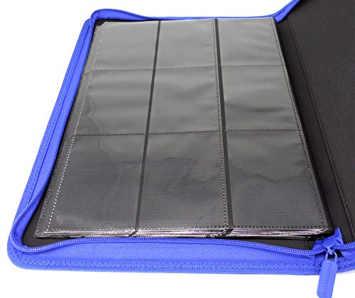 docsmagic.de Pro-Player 9-Pocket Zip-Album Dark Blue - 360 Card Binder - MTG - PKM - YGO - Cremallera Azul Oscuro