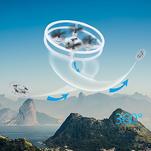 DW1 Mini Quadcopter Drone Marco de protección contra colisión Space Trek UFO diseño sin Cabeza Modo Drone Toy con Funda de Transporte