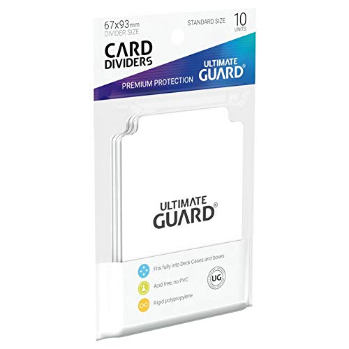Êltimo Guardia - 10 separadores para Tarjetas estándar Blanco Tarjeta Divisor