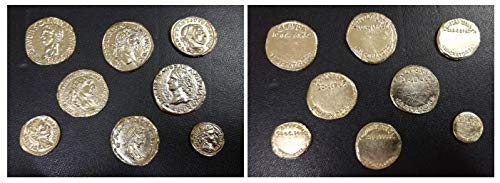 Eurofusioni Monedas Antiguas Romanas chapada de Oro - Set 8 Piezas