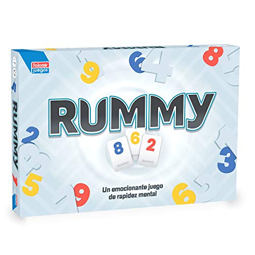 Falomir Rummy Junior Juego de Mesa, Multicolor, Talla Única (646456)