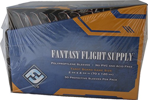 Fantasy Flight Card Sleeves (500x Sleeves (10 Packs), Clear Tarot (70x120mm) - Orange Label)