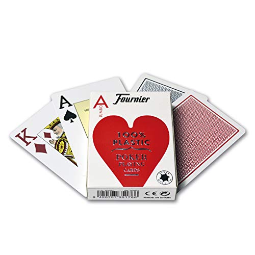 Fournier 1028935 Baraja de Poker Profesional, 100% Plástico, Modelos/colores surtidos