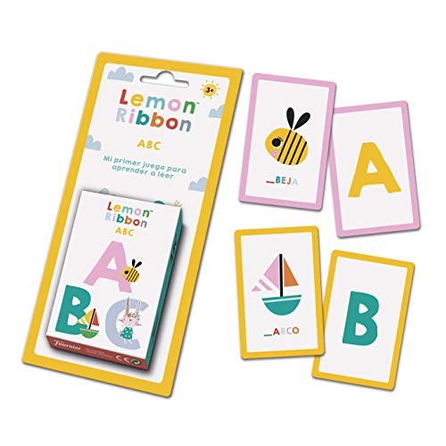 Fournier- Lemon Ribbon ABC. Mi Primer Juego para Aprender a Leer. Baraja de Cartas Infantil Educativa, Color Multiple (1044177)