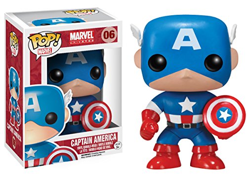 Funko - POP! Bobble Colección Marvel - Figura Capitán América (2224)