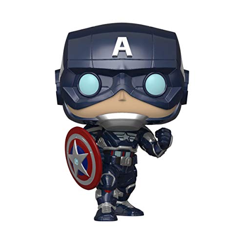 Funko- Pop Marvel: Avengers Game-Capt America (Stark Tech Suit) Figura Coleccionable, Multicolor (47757)