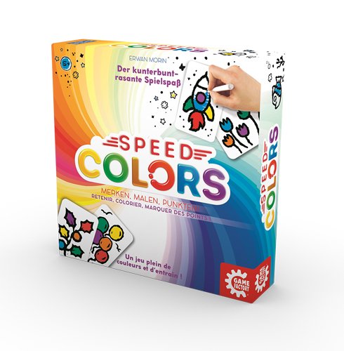 Game Factory 646193 Speed Colors, Juego de Dibujos para Colorear, Juego de niños, a Partir de 5 años, Multicolor