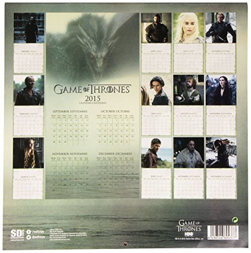 Game of Thrones - Calendario multicolor (SD Toys SDTHBO89437)