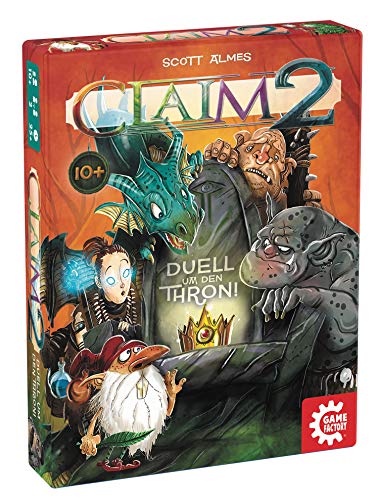 GAMEFACTORY-Claim 2, Das Duell um den Thron, Cartas, Juego de Puntadas, para 2 Jugadores, Color (Game Factory 646223)