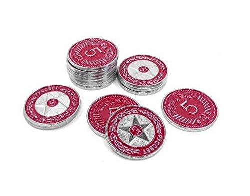 Ghenos Games Scythe Promo #17 -15 Metal $5 Red Coins - Münzen
