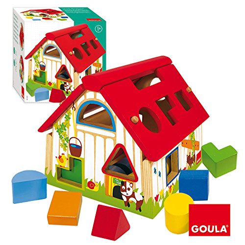 Goula- Shape Sorter Farm Granja con formas geométricas, Multicolor, 12m+ (Diset 55220) , color/modelo surtido