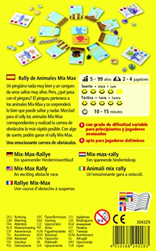 HABA- Juego de Mesa, Rally de Animales Mix MAX, Multicolor (Habermass H304329)