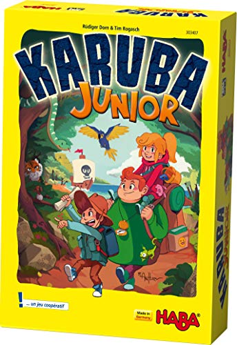 HABA- Karuba Junior Un Juego de arreglo cooperativo para niños de 4 a 8 años (Made in Germany), 303407