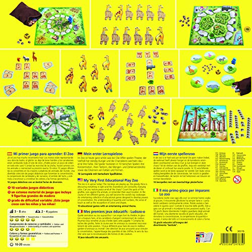 Haba Mesa Mi Primer Juego para aprender: El Zoo-ESP, multicolor (H305176) , color/modelo surtido