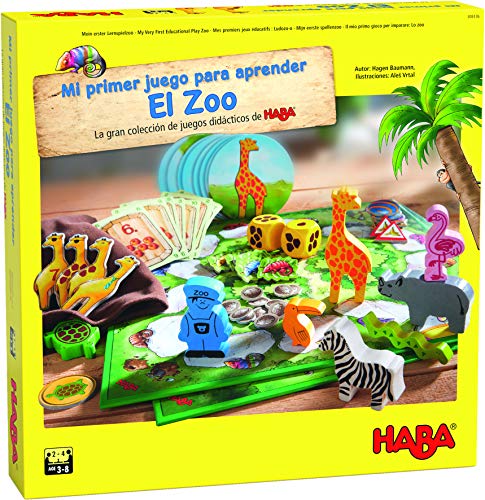 Haba Mesa Mi Primer Juego para aprender: El Zoo-ESP, multicolor (H305176) , color/modelo surtido