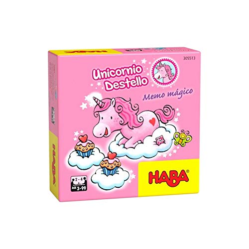 Haba- Unicornio Destello – Memo mágico-ESP Juego de Mesa (Habermass H305513)