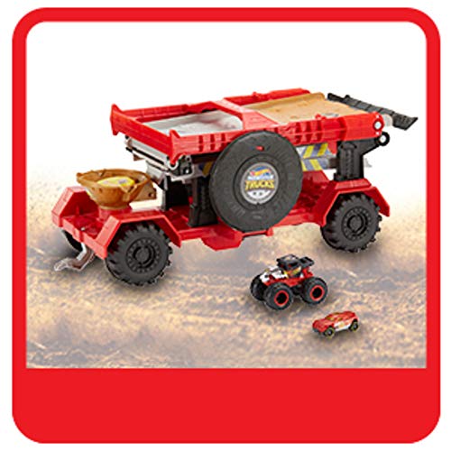 Hot Wheels Monster Trucks Carreras con cuesta abajo, pistas de coches de juguetes (Mattel GFR15)