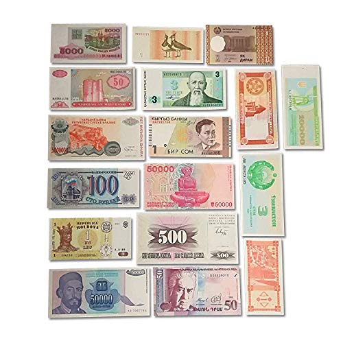 IMPACTO COLECCIONABLES Billetes del Mundo - Billetes del Mundo - Colección de Billetes - 17 Billetes del Telón de Acero. La Unión Soviética y Sus Estados Satélite